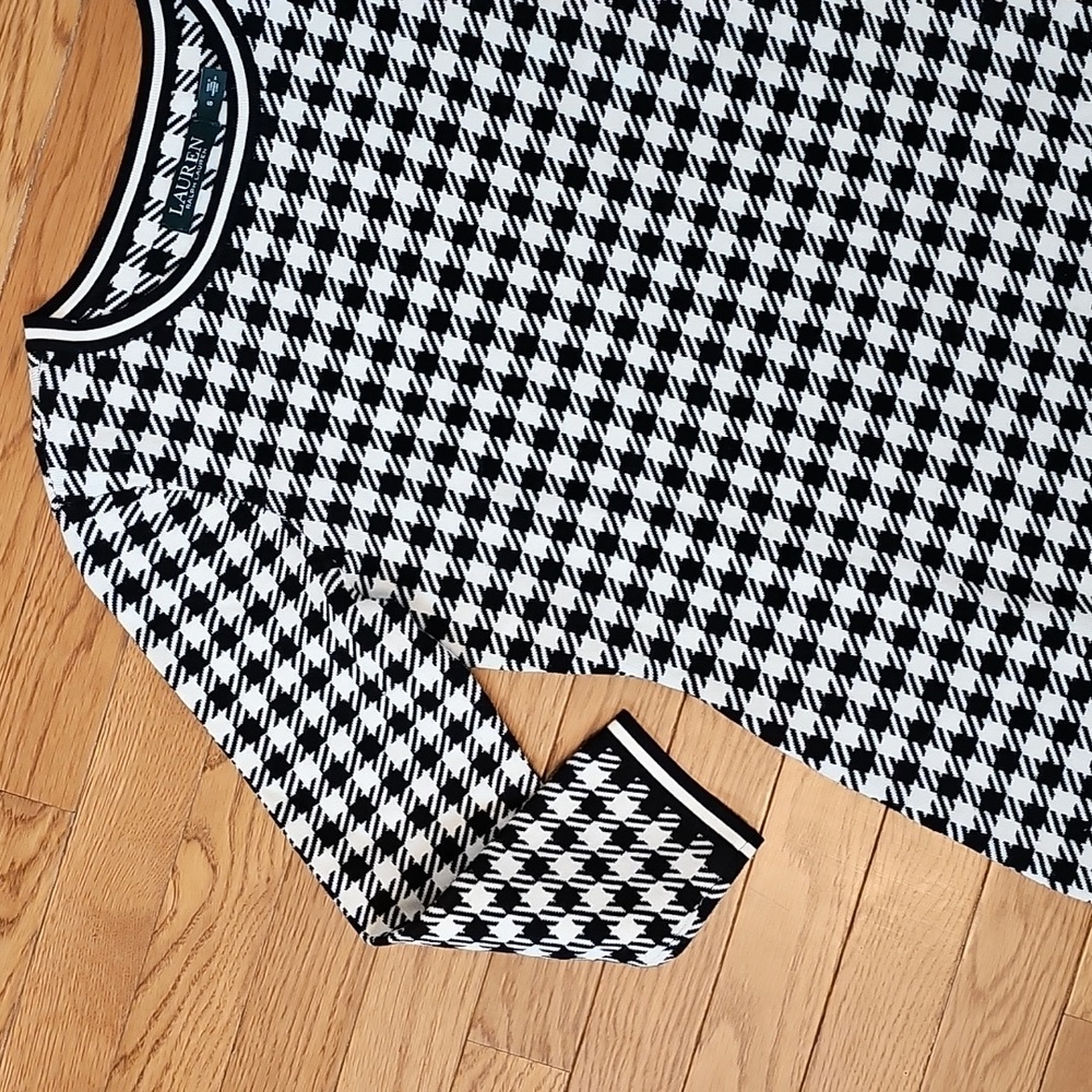 Ralph Lauren Houndstooth Knit Sheath Dress - Picture 4 of 11